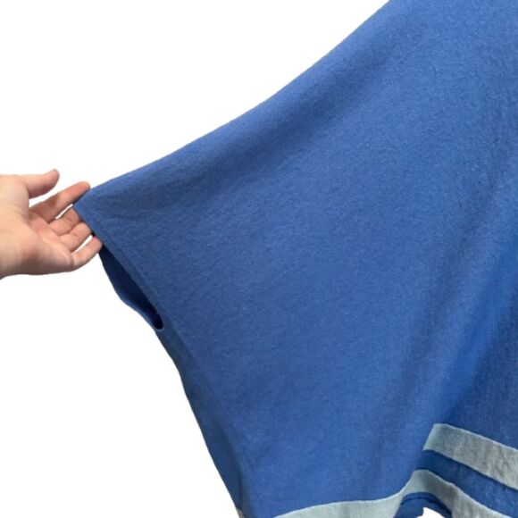 Hiho Tortola Tassel‎ Topper Poncho Blue Knit Swimsuit Coverup Oversized Size M/L - Picture 2 of 4